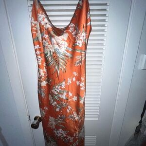Orange floral dress. Great condition